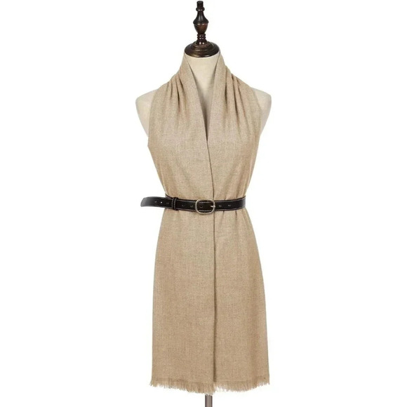 Swat Pany Scarf Winter Pashmina  Shawls For Women Wedding Shawls - Light Camel - Picture 3 of 7